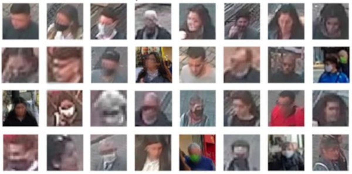 Image showing various sample faces from our dataset